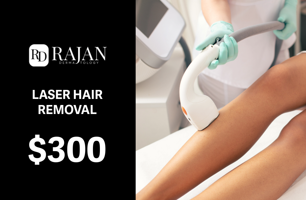 Woman receiving laser hair removal 