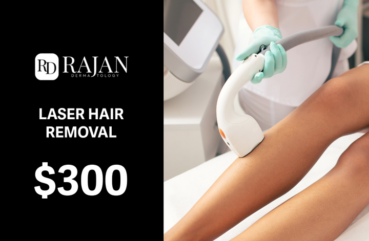 Woman receiving laser hair removal 