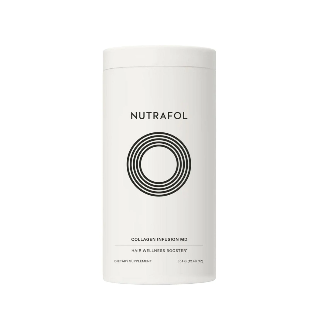 Nutrafol supplement container on a white background