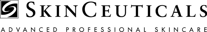 SkinCeuticals logo on a black background
